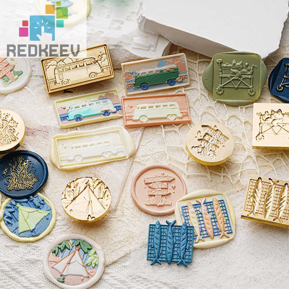 Thẻ Thiệp Mời Đám Cưới Đầu Tem Lò Xo Bằng Đồng DIY