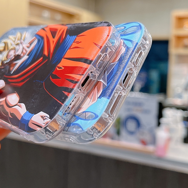 Ốp Điện Thoại Dẻo Màu Laser Họa Tiết Hoạt Hình Dragon Ball Cho iPhone 14ProMax 13 11 12 Pro Max 11