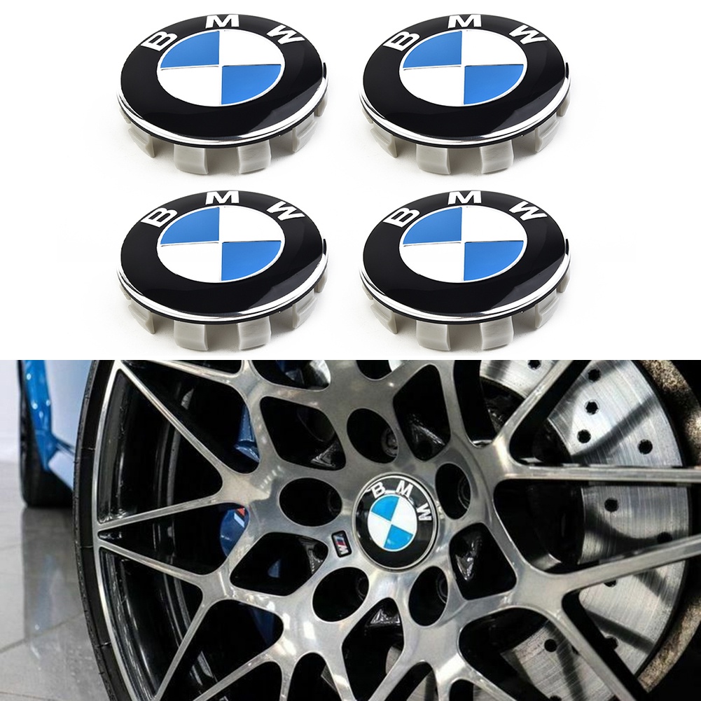 Set 4 Nắp Đậy Trục Bánh Xe Hơi BMW 1 3 5 7 Series 68MM Bằng Hợp Kim Cao Cấp