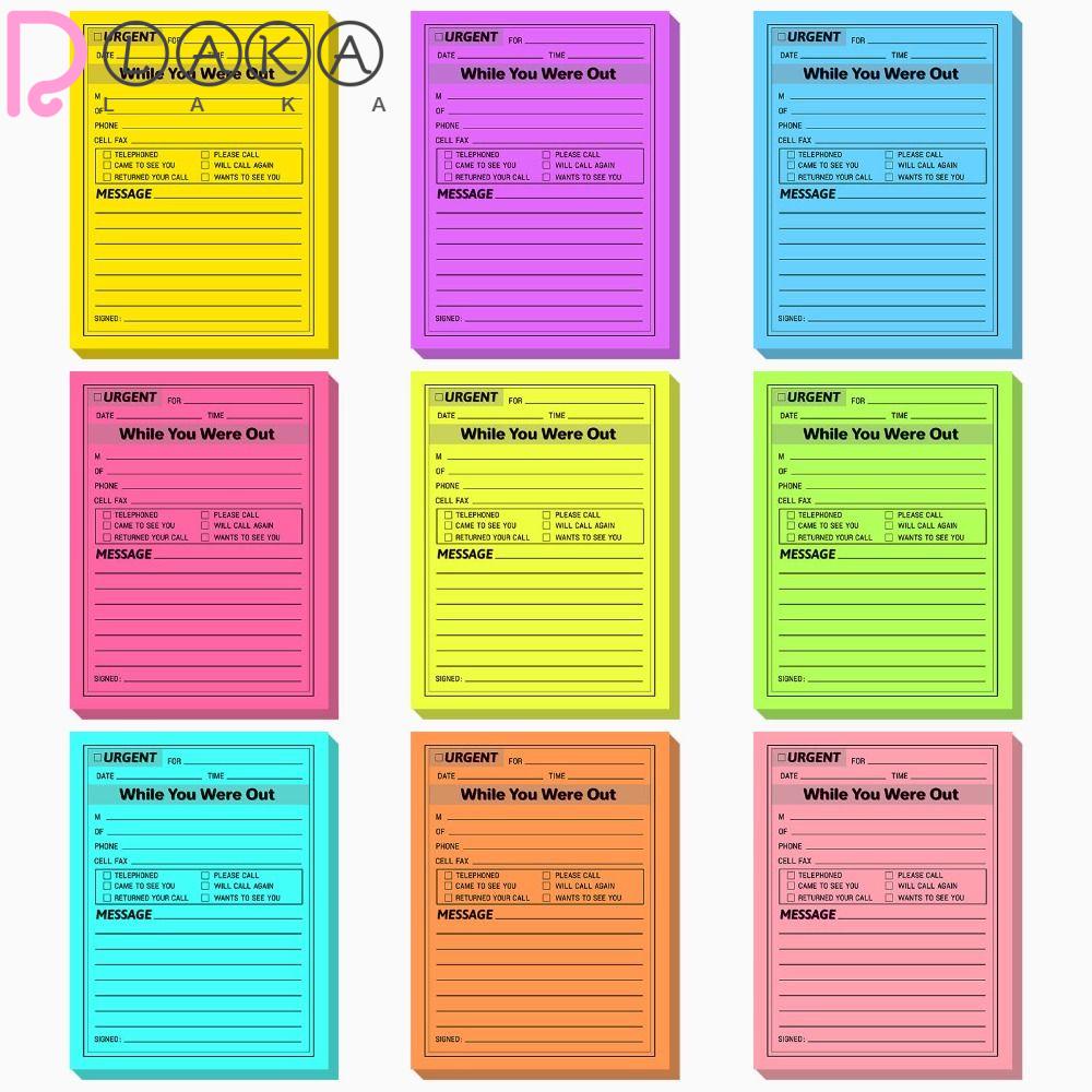 LAKAMIER Set 9 Tờ 50 Tờ Giấy Ghi Chú Tự Dính Sáng Tạo Tiện Lợi