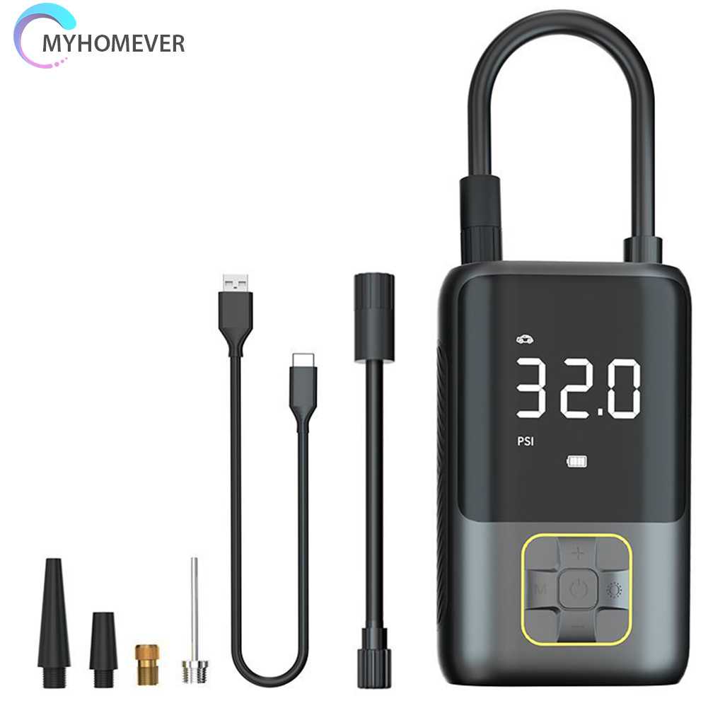 Máy Bơm Lốp Xe Điện Mini 4000mAh 150PSI Type-C USB