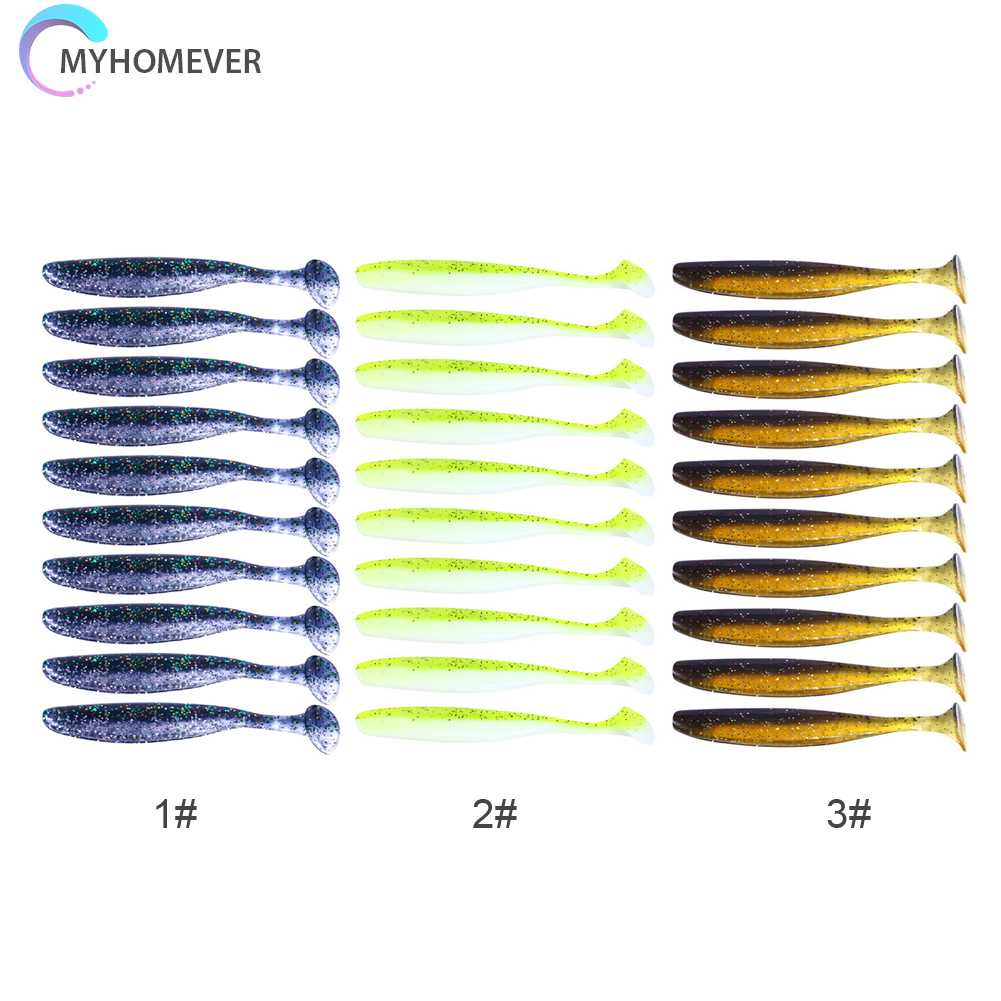 Set 10 Mồi Giun Giả Mềm Câu Cá 7cm 2g