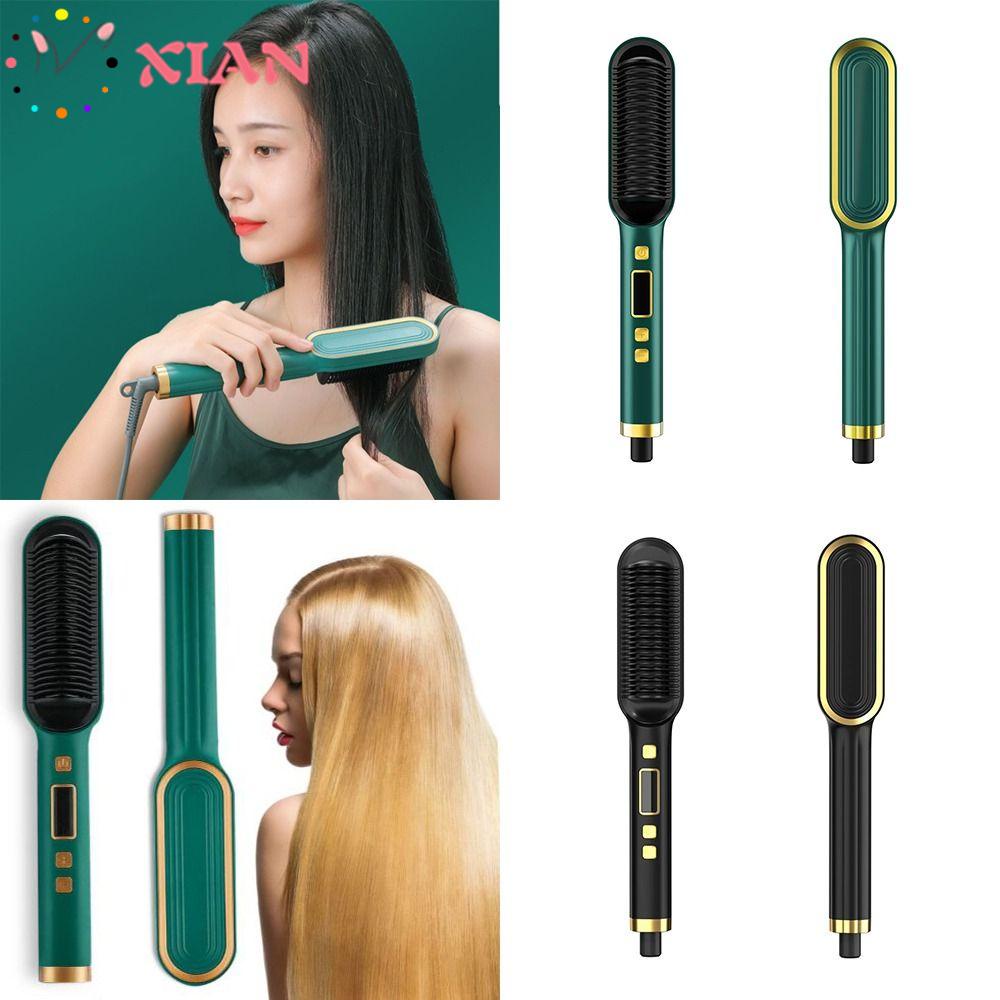 XIANTIN Lược Duỗi / Uốn Tóc 2 Trong 1 Chuyên Nghiệp Có Đèn LED Hiển Thị