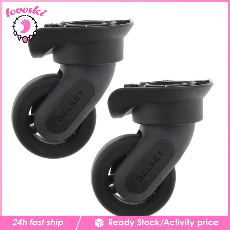 1 Cặp Bánh Xe Xoay 360 Độ Màu Đen A84 Dùng Cho Vali Du Lịch
