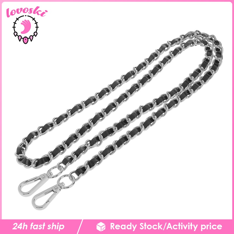 Dây Xích Đeo Túi Xách Bằng Da Phối Kim Loại Chất Lượng Cao