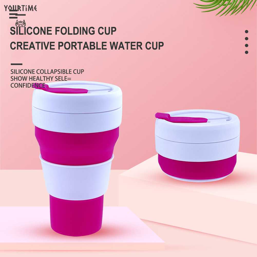 Cốc Uống Cà Phê 475ml Bằng Silicone Có Thể Tháo Rời Tiện Dụng Mang Theo Du Lịch