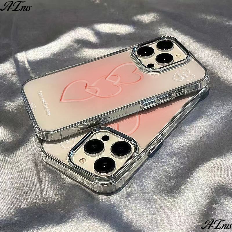 ✅Ốp Điện Thoại Mềm Chống Sốc Họa Tiết Trái Tim Cho Iphone 118I 12714 Pro max 13 IC5P