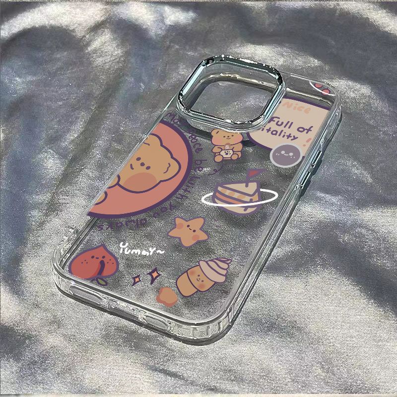 ✅Ốp Điện Thoại Dẻo Họa Tiết Gấu Nhỏ Dễ Thương Chống Sốc Cho Iphone 14proplus13 iPhone12 7 811