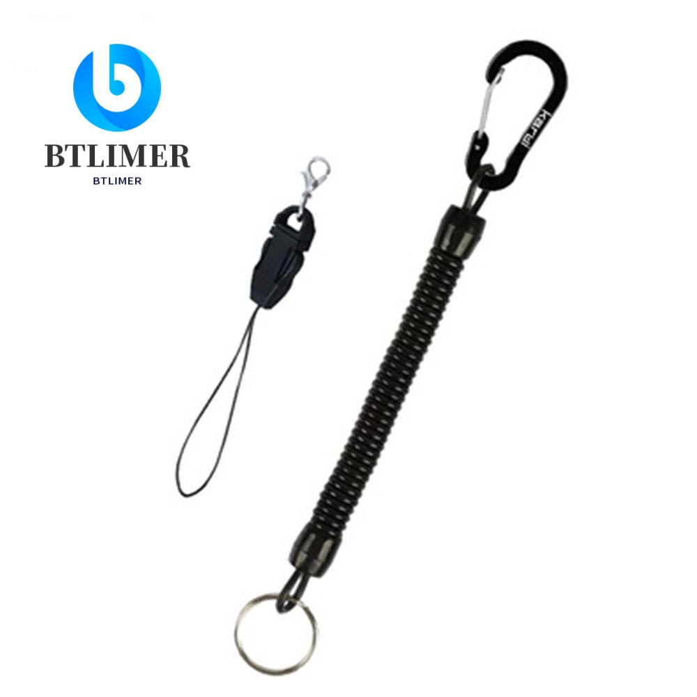 Btlimer Móc Khóa Dây Lò Xo Co Giãn Bằng Nhựa Chống Thất Lạc Có Thể Thu Gọn Cho Điện Thoại / Chìa Khóa
