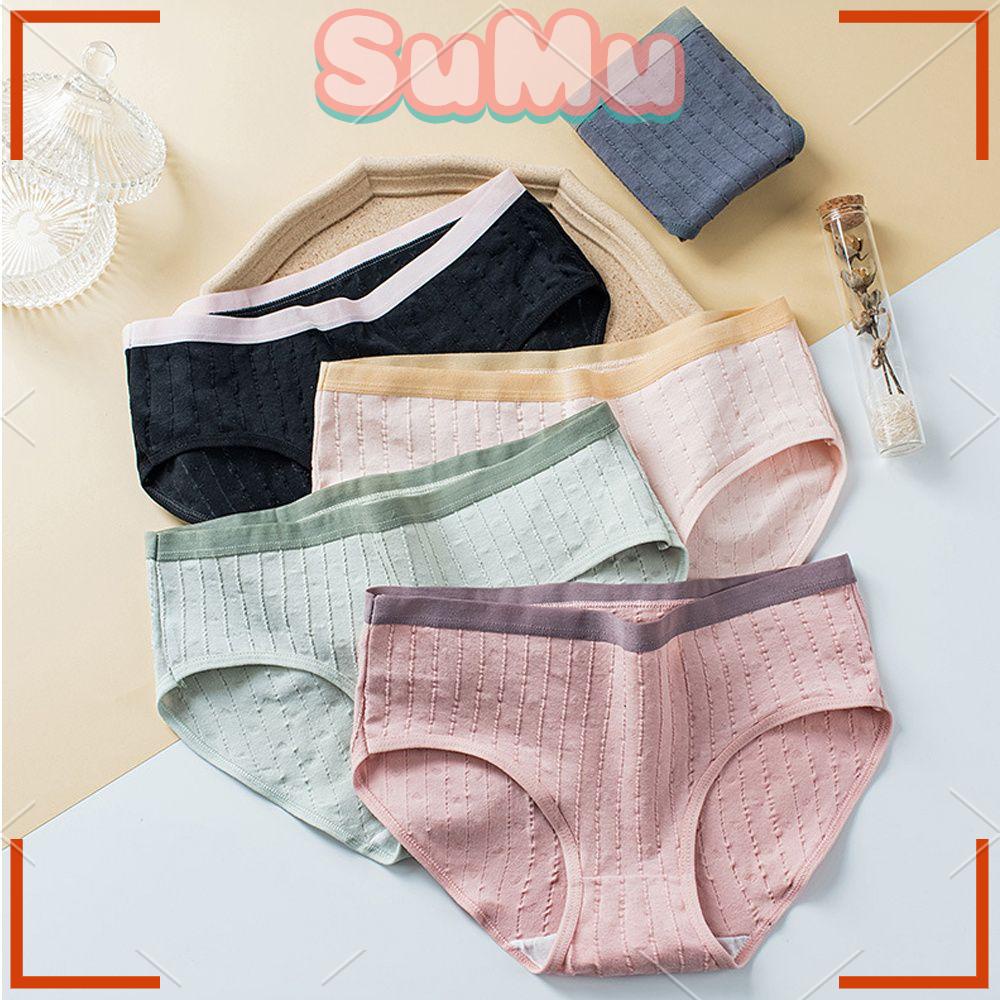 Quần Lót Cotton Thoáng Khí Lưng Vừa Quyến Rũ Cho Nữ