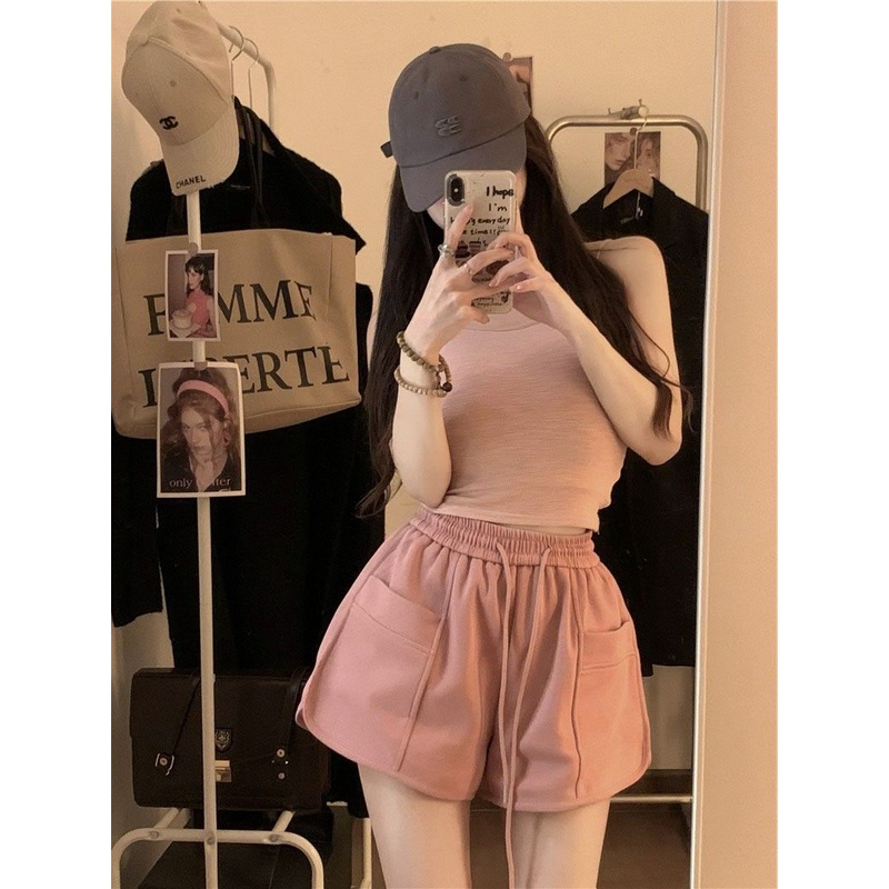 [F &amp; X] Quần Short Thể Thao Cotton Ống Rộng Phong Cách Hàn Quốc Thời Trang Mùa Hè 2023 Mới Đơn Giản Dễ Phối Đồ Comfor