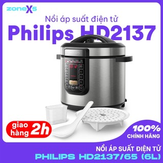 Nồi áp suất điện tử philips hd2137/65 - lòng nồi bằng hợp kim nhôm chống dính siêu bền, nấu chậm 12h