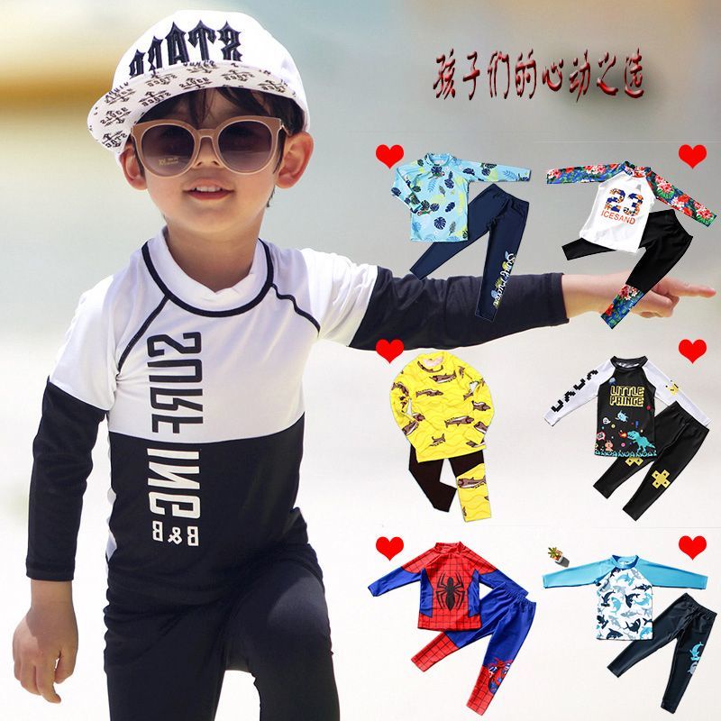 Bộ Đồ Bơi Lặn Dài Tay Chống Nắng Mau Khô Dành Cho Bé Trai