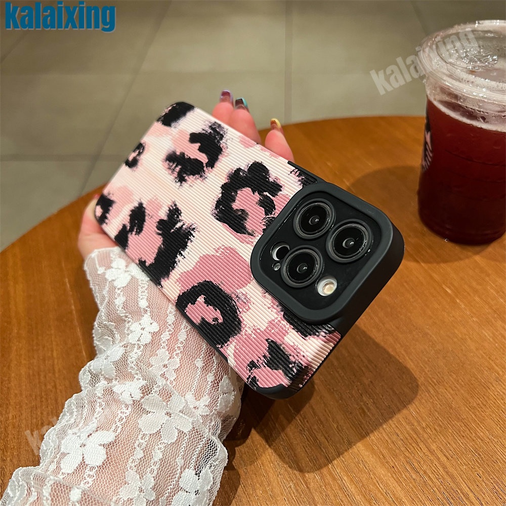 Ốp Điện Thoại Mềm In Hình Báo Hồng Cho iPhone 11 12 13 14 Pro Max 14 Plus Xs Max X XR 7 8 Plus