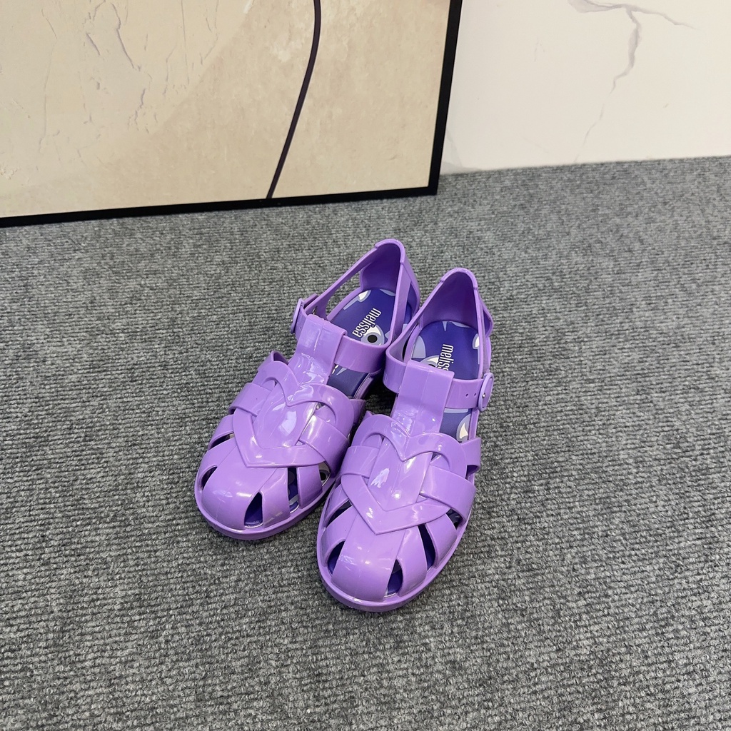 Sandal Cao Gót Bít Mũi Dệt Kim Phong Cách Retro Roman Mới 2023 Cho Nữ Đi Biển