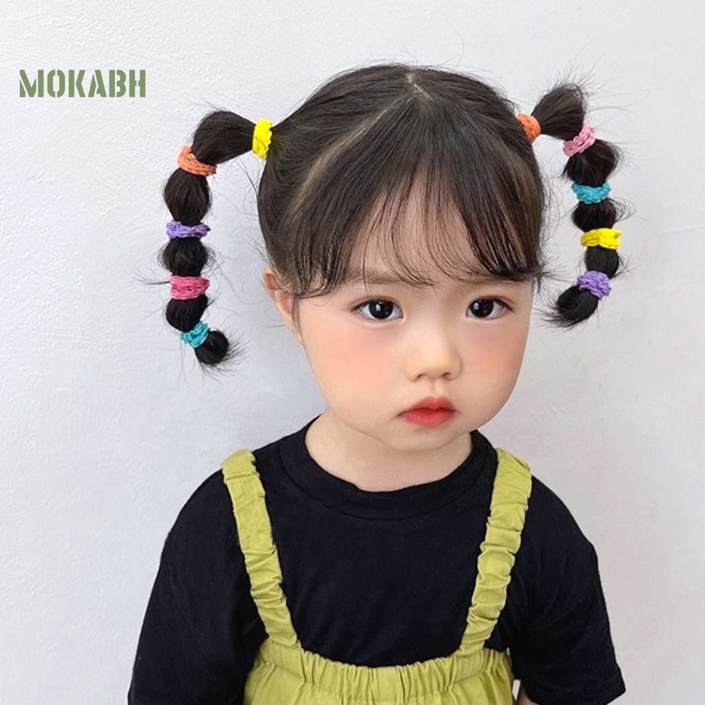 1 Bộ Dây Buộc Tóc Mềm Co Giãn Cao Chống Rơi Nhiều Kiểu Dáng Đơn Giản