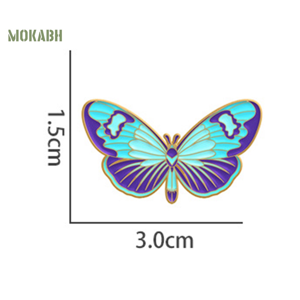 [Mok Abh] Trâm Cài Áo Hình Con Bướm Nhiều Màu Sắc Kiểu Dáng Vintage Hợp Thời Trang Cho Nữ