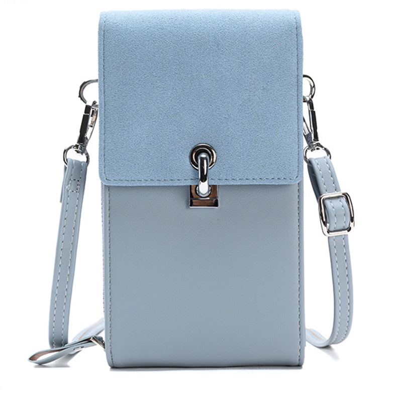 Túi Đựng Điện Thoại Hình Vuông Màu Trơn Đơn Giản Dễ Phối Đồ Cho Nữ