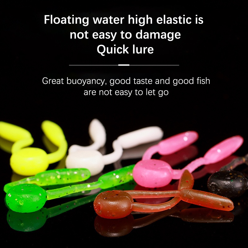 20 Rodworms Tải Trọng Nước 3.3cm Mềm Mại Màu Đen Bằng TPE JR