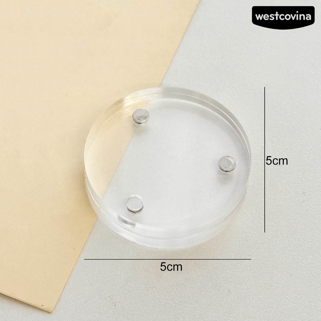 [WSTN]✎Thẻ Gạch Ốp Điện Thoại Bằng Acrylic Trong Suốt Bề Mặt Mịn Hình Chữ Nhật / Thỏ / Kẹo DIY