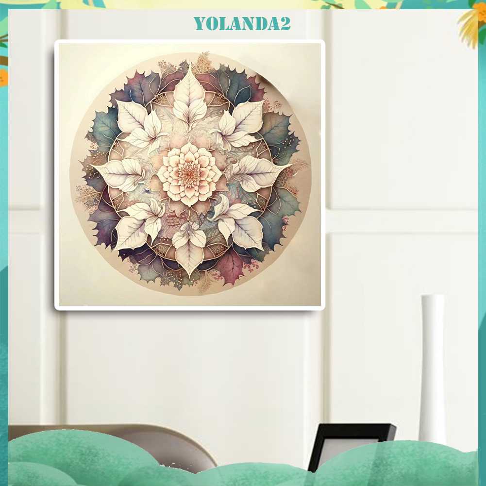 Bộ Tranh Đính Đá 5D Họa Tiết Hoa Văn Mandala Độc Đáo DIY Dùng Trang Trí Nhà Cửa