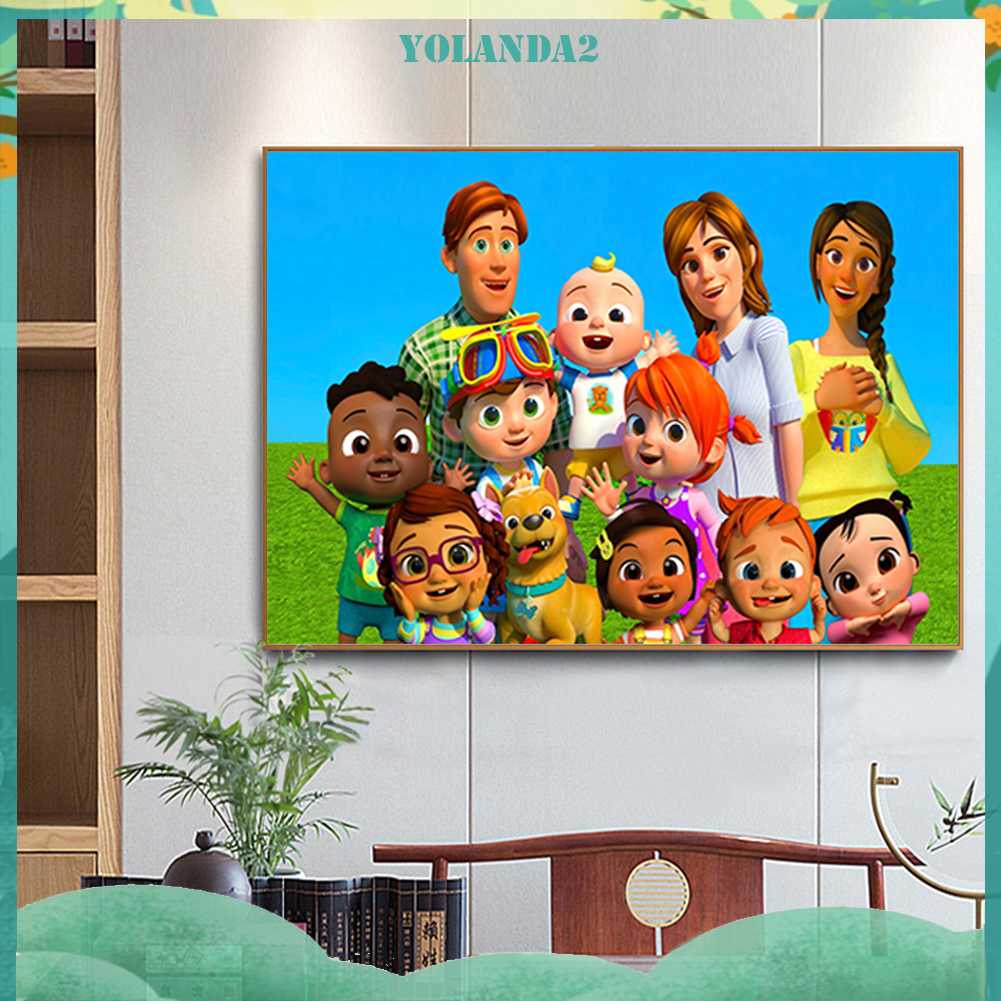 Bộ Tranh Đính Đá 5D Họa Tiết Hoạt Hình Dễ Thương Độc Đáo DIY Dùng Trang Trí Nhà Cửa