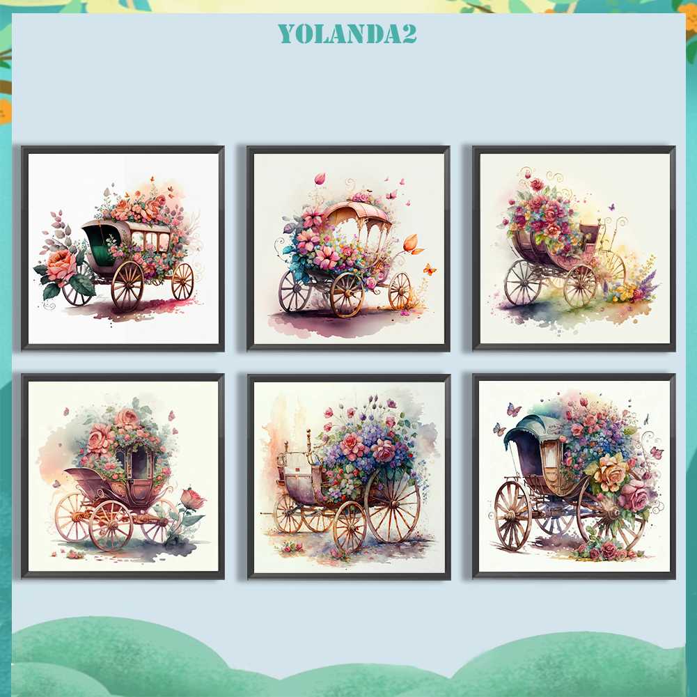 Tranh Đính Đá Kim Cương Toàn Bộ 5D DIY Hình Vẽ Hoa Trang Trí Nhà Cửa Xe Hơi