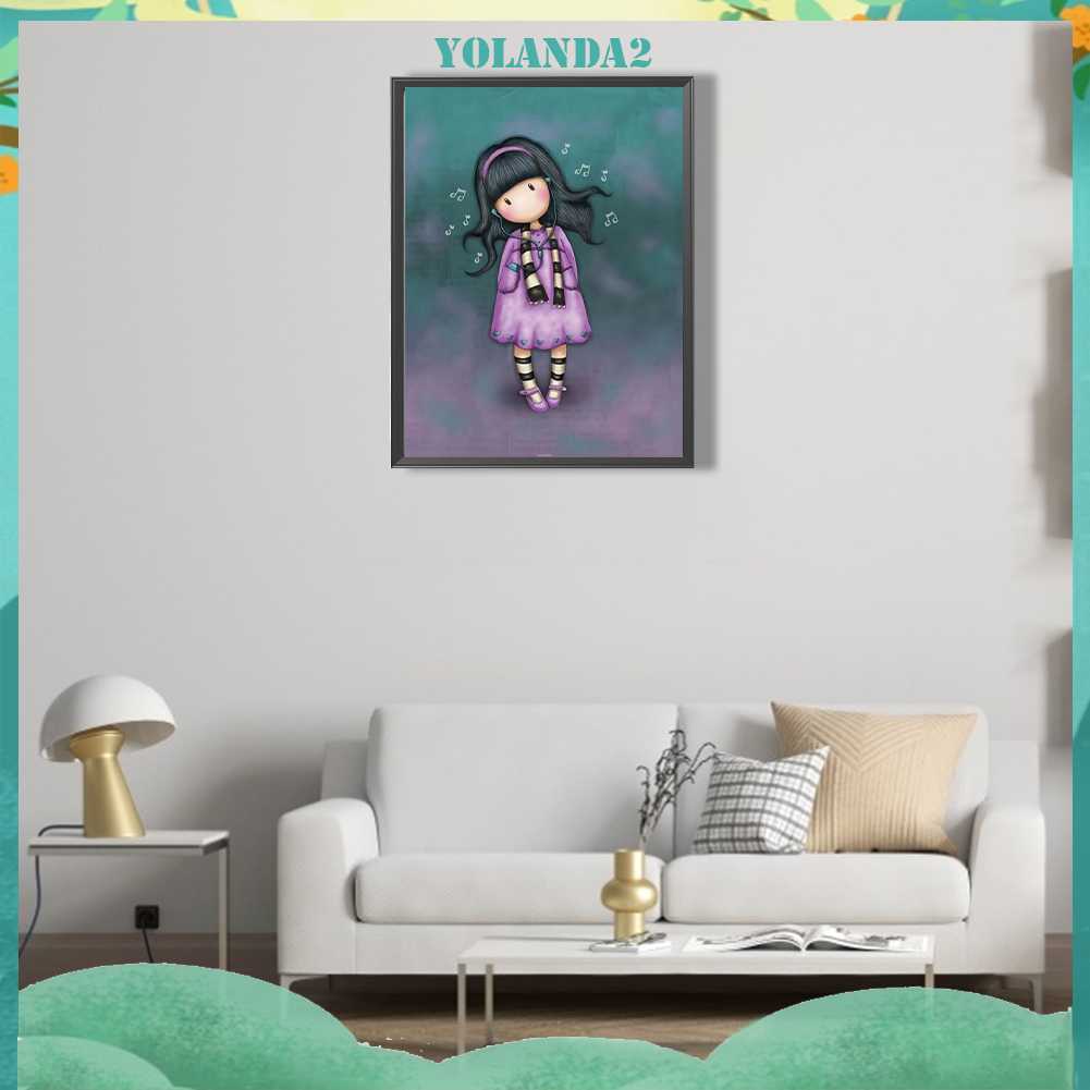 Tranh Đính Đá Kim Cương Toàn Bộ 5D DIY Hình Vẽ Cô Gái Trang Trí Nhà Cửa