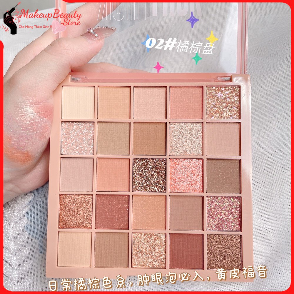 Bảng phấn mắt K'APEINE, phấn mắt nội địa trung 25 ô makeup tông cam hồng đào C5 MS 806