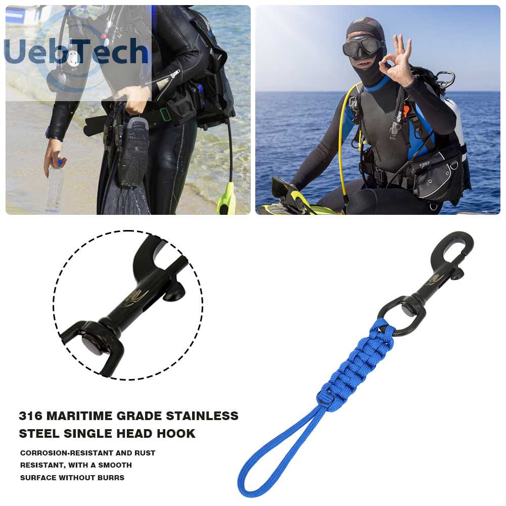 Móc Khóa An Toàn Bằng Thép Không Gỉ Bền Bỉ Dùng Khi Đi Lặn