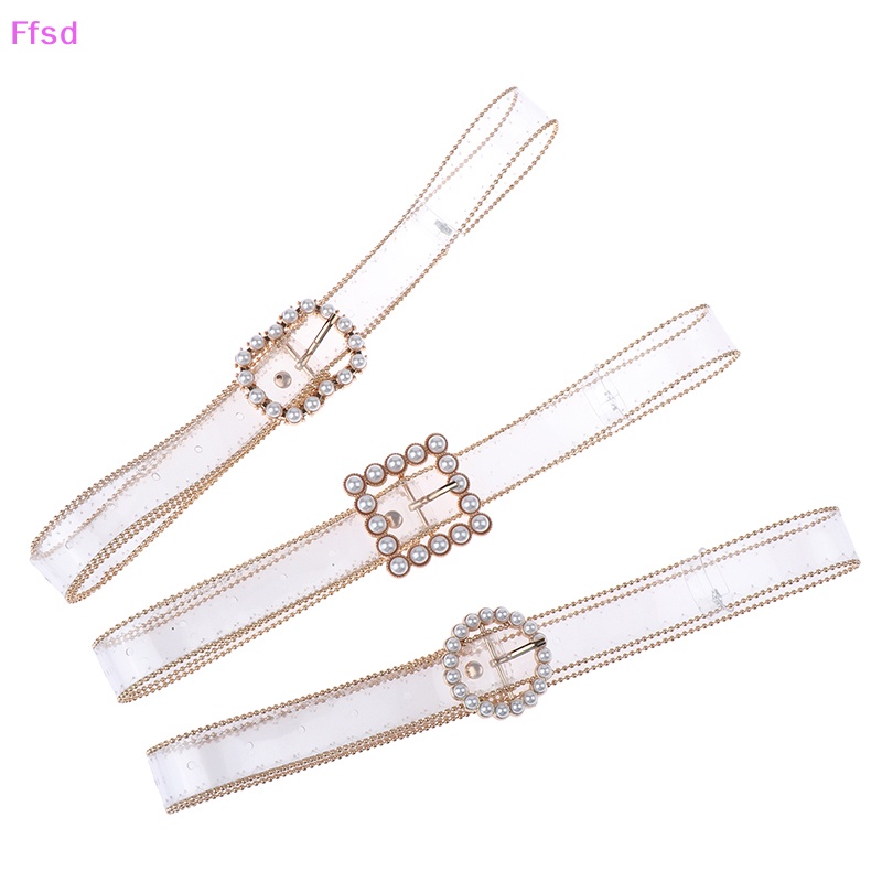 Thắt Lưng Khóa Vuông / Tròn / Trái Tim Đính Đá Trong Suốt Đơn Giản Thời Trang Bán Chạy {Ffsd}