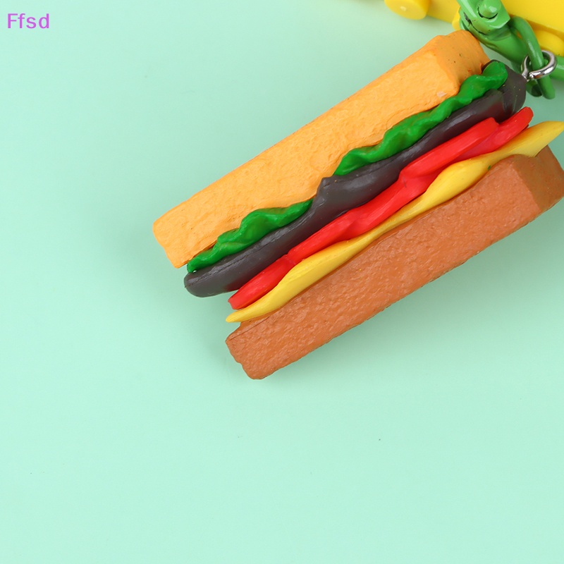 {Ffsd} Móc Khóa Hình Bánh Hamburger Khoai Tây Chiên Bánh Quy Ba Lô Sáng Tạo Dễ Thương Làm Quà Tặng Cho Học Sinh * Bán Chạy