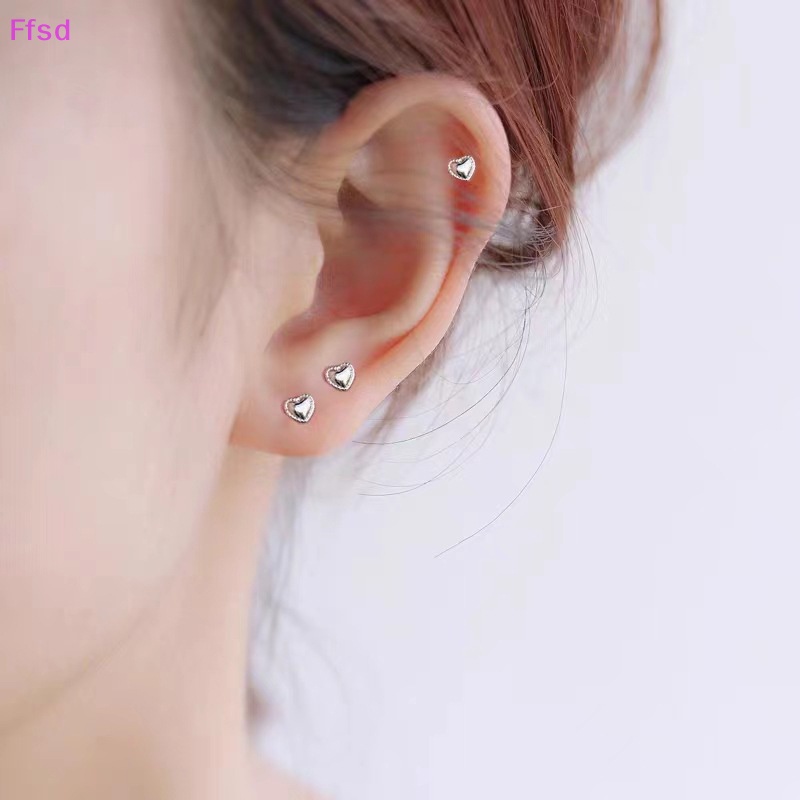 1 Đôi Bông Tai Hình Trái Tim Xoắn Ốc Thời Trang Dành Cho Nữ