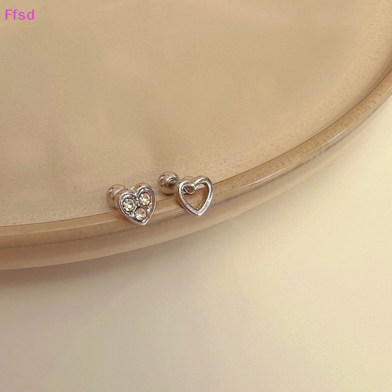 1 Đôi Khuyên Tai Hình Trái Tim Rỗng Xoắn Ốc Cho Nữ