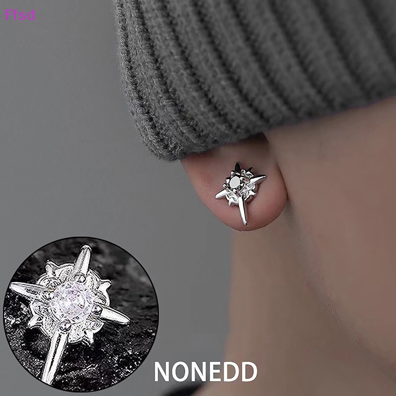 {Ffsd} Bông Tai Dạng Kẹp Từ Tính Hình Ngôi Sao Pha Lê Phong Cách Harajuku Thời Trang Hàn Quốc Dành Cho Nữ