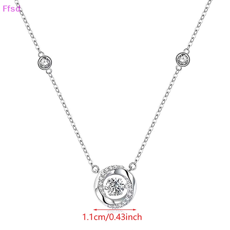 {Ffsd} Vòng cổ Bạc Mặt Pha Lê Rỗng Thời Trang Hàn Quốc Dành Cho Nữ Trang Sức Đám Cưới Thẩm Mỹ Viện