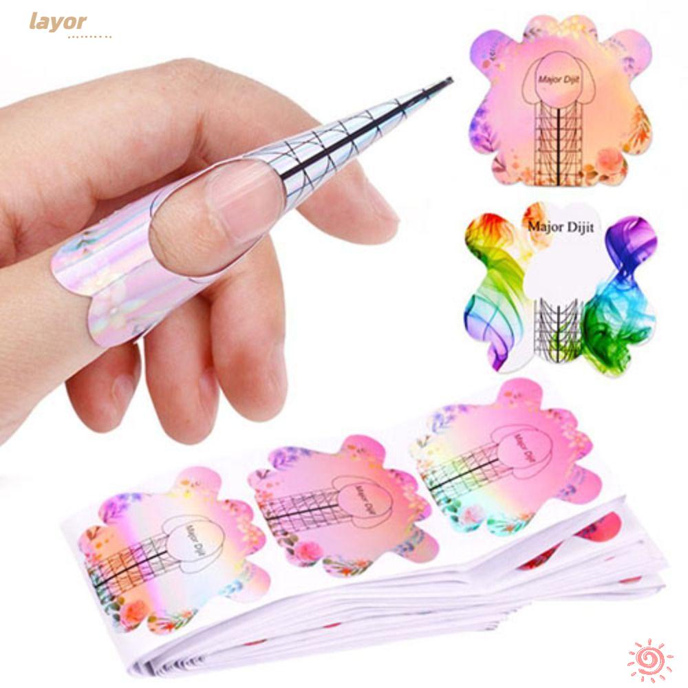 Miếng Dán Hỗ Trợ Nối Dài Móng Acrylic Màu Sắc Thời Trang