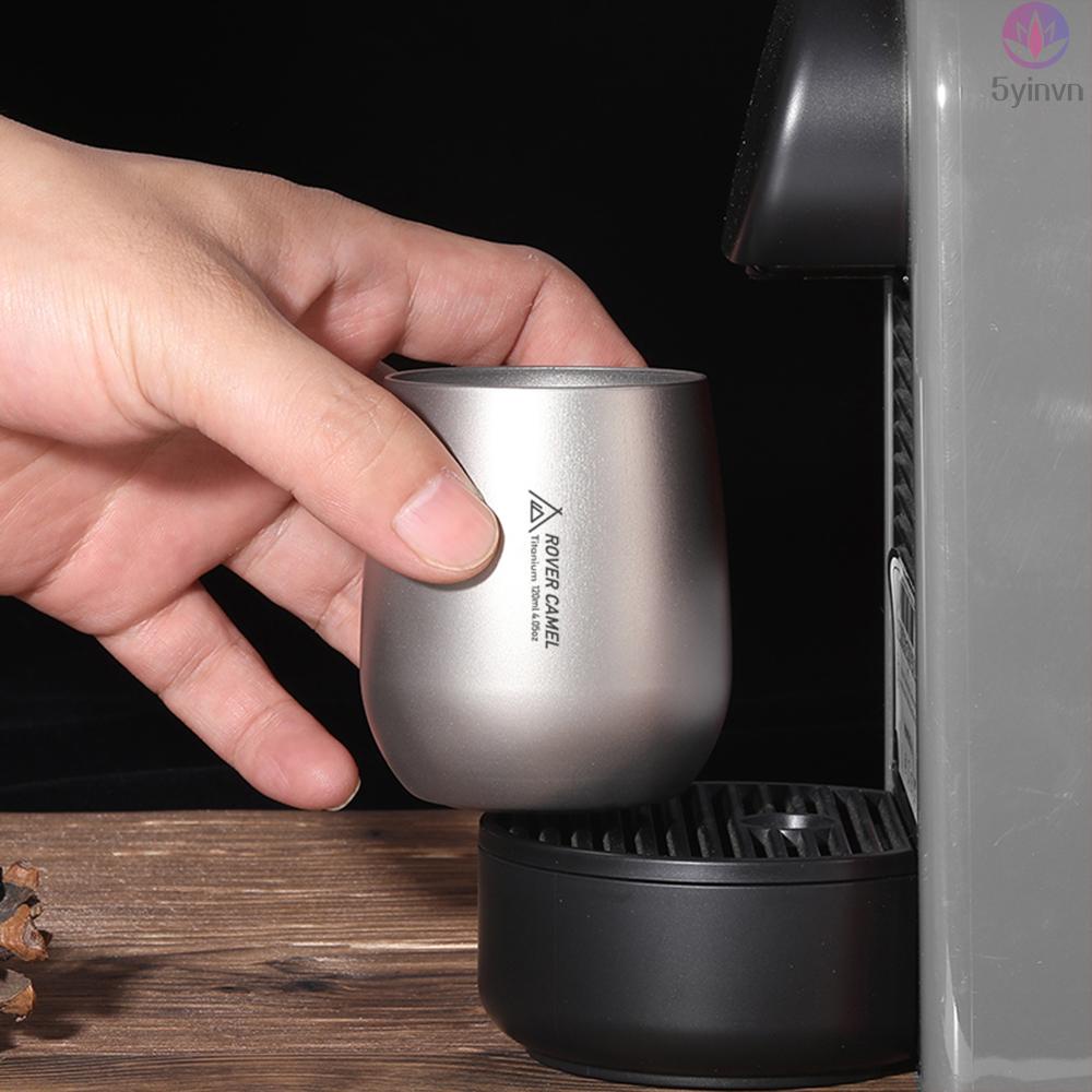 Cốc Uống Trà Bằng Titan Hai Lớp Cách Nhiệt Siêu Nhẹ 120ml