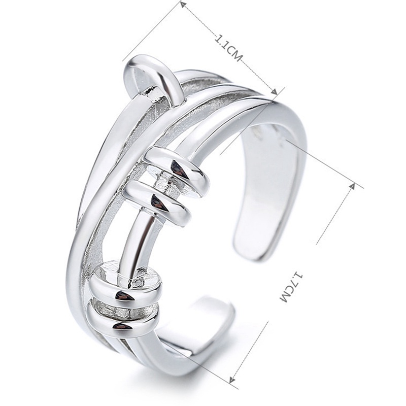 Ygt Nhẫn Hở Bằng Thép Không Gỉ Phong Cách Punk Đơn Giản Cho Nữ