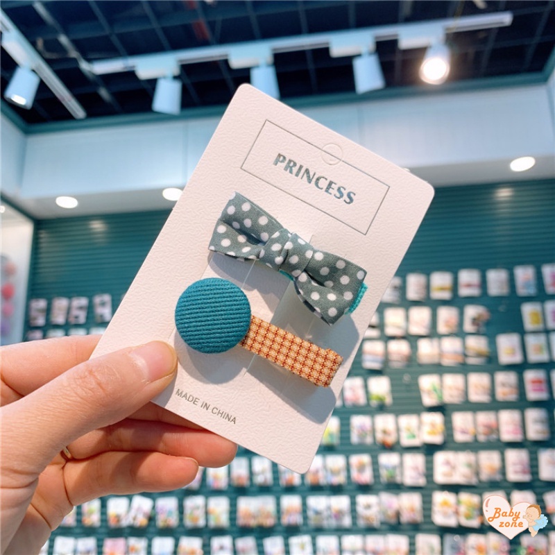 Kẹp Tóc Nơ Họa Tiết Chấm Bi Dễ Thương Phong Cách Hàn Quốc Cho Bé Gái