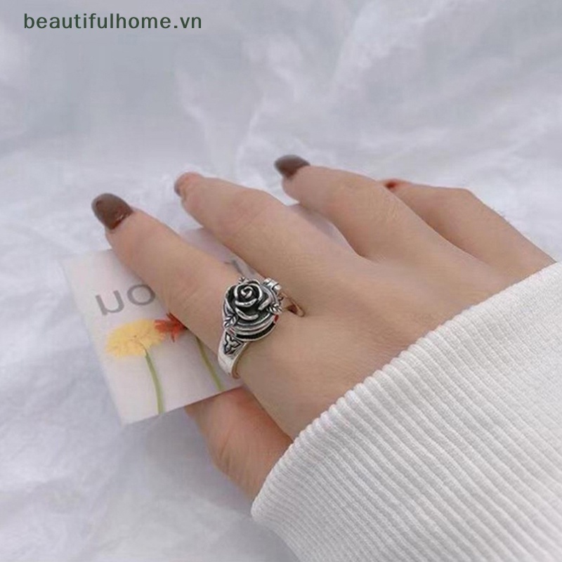 Hộp Đựng Trang Sức Dạng Mở Hình Hoa Hồng Phong Cách Retro Sáng Tạo