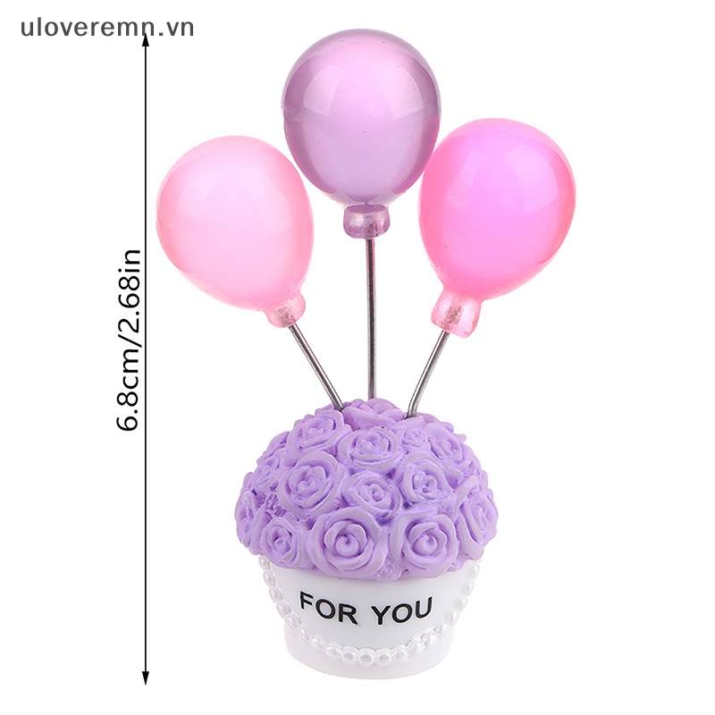 1 Mô Hình Bong Bóng Hoa Hồng Bằng Nhựa Resin Nhiều Màu Sắc Trang Trí Bảng Điều Khiển Xe Hơi Nhà Búp Bê