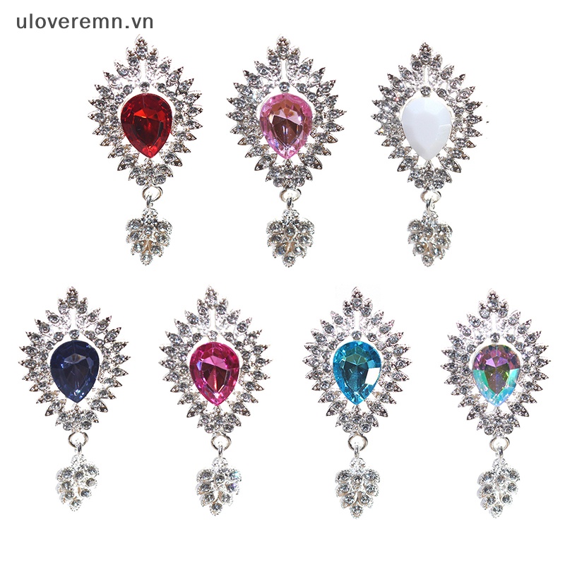 Trâm Cài Áo Hình Giọt Nước Đính Đá Thủy Tinh Dùng Hóa Trang DIY