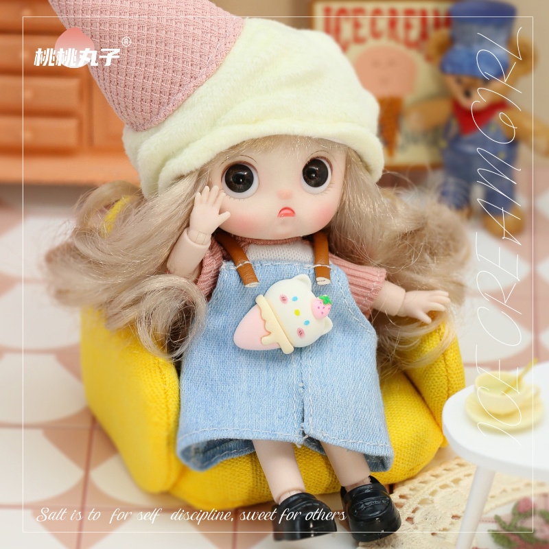 Búp Bê 13CM OB11 Mắt 3D Có Khớp Cử Động Dễ Thương Làm Quà Tặng Cho Bé Gái