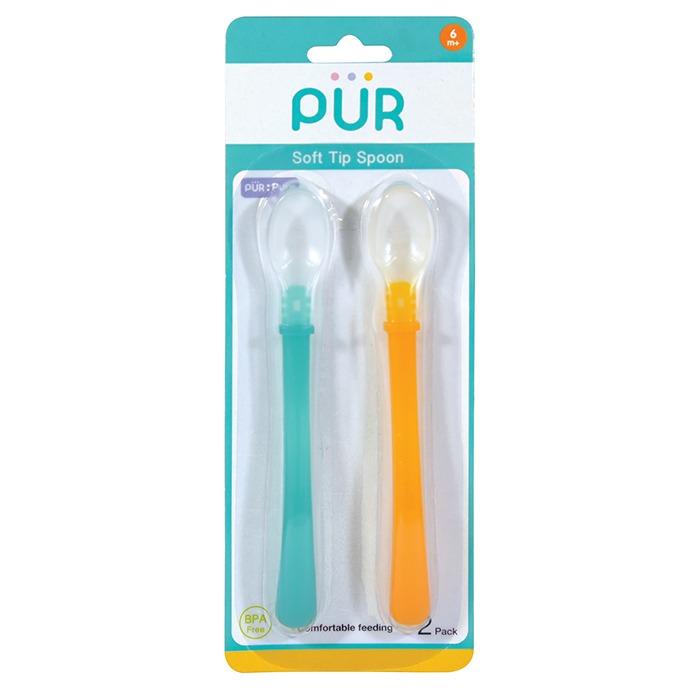 PURE NATURE - BỘ 2 MUỖNG MỀM ĂN DẶM CÁN DÀI PUR