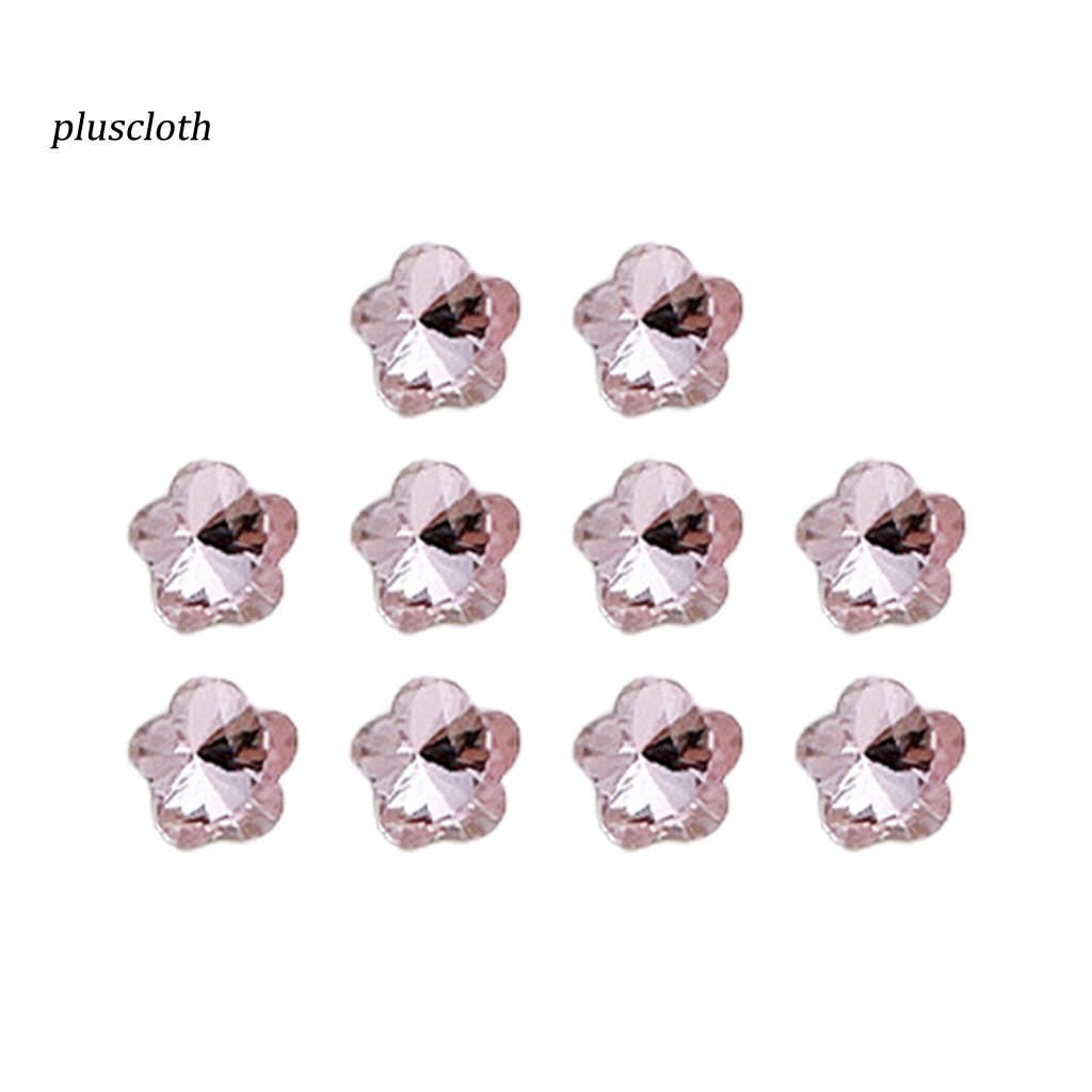 < Pluscloth > Set 10 Hạt Pha Lê Hoa Đào Nở Trang Trí Móng Tay Không Rơi Hiệu Ứng Trực Tuyến Ba Chiều DIY