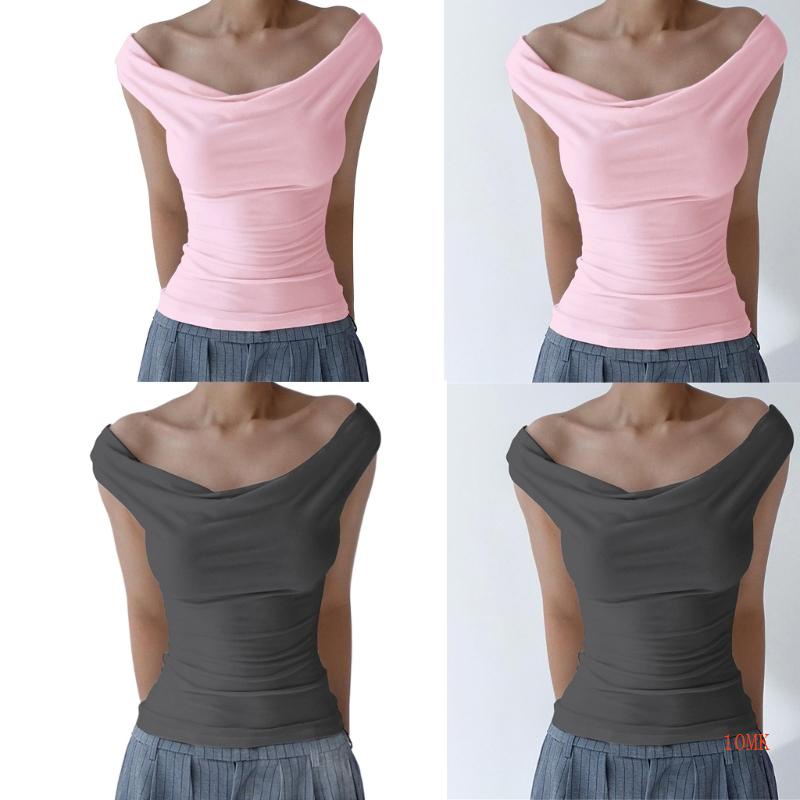 Áo Thun Sát Nách Màu Sắc Đơn Giản Thời Trang Mùa Hè Cho Nữ