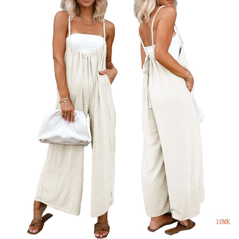 Bộ Áo Liền Quần Hai Dây Dáng Rộng Thời Trang Mùa Hè Cho Nữ