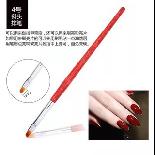 Cọ vẽ nail, cọ trang trí móng cán gỗ cao cấp chuyên nghiệp