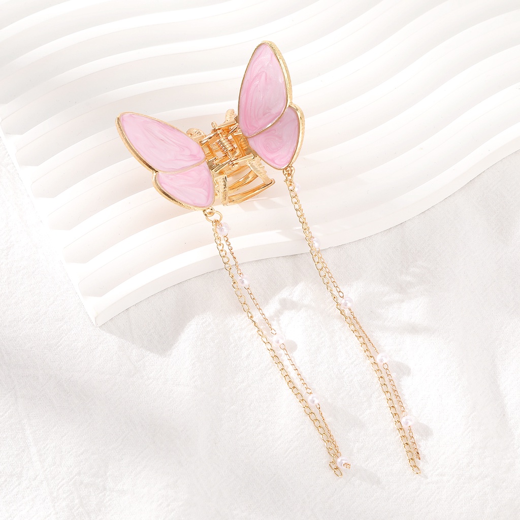 Haimeikang (MớI) Kẹp TóC HìNh BướM ĐíNh NgọC Trai Giả Xinh XắN